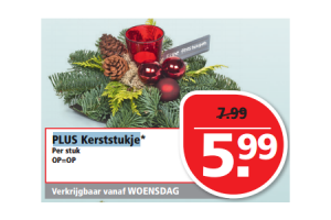 plus kerststukje