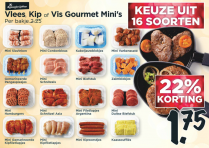 vlees kip of vis gourmet minis