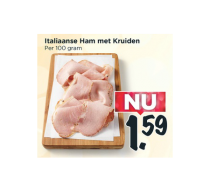 italiaanse ham met kruiden