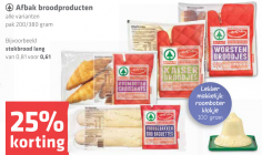spar afbak broodproducten