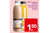 deen stoofperen smoothie of im fruity verse sinaasappelsap met munt