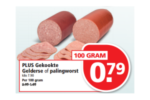 gekookte gelderse of palingworst