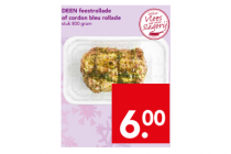 deen feestrollade of cordon bleu rollade stuk 800 gram