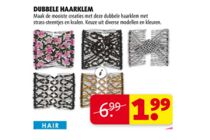 dubbele haarklem