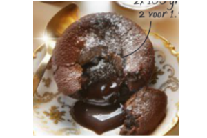 korengoud chocolade moelleux