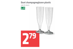 duni champagneglazen plastic