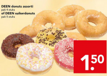 deen donuts assorti of suikerdonuts