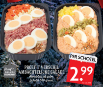 ambachtelijke rundvlees of zalmsalade