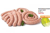 plus varkenssauzijcen of verse worst 250g