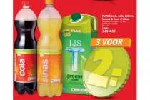 plus cassis cola ijsthee lemon  lime of sinas 15l