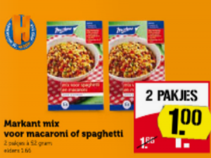 markant mix voor macaroni of spaghetti