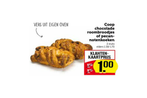 chocolade roombroodjes of pecannotenkoeken