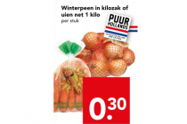 winterpeen kilozak of uien net 1 kilo