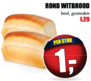 rond witbrood heel gesneden