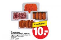 slavinken boomstammetjes sate  of zigeunergehaktschnitzel