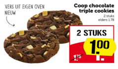 coop chocolate triple cookies