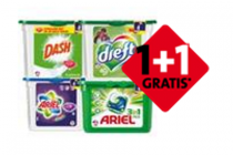 ariel dash en dreft liquid pods en tabs 16 stuks