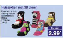 huissokken met 3d dieren