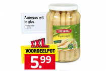 asperges wit in glas