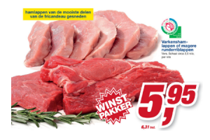 varkensham lappen of magere runderriblappen