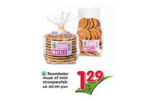 roomboter reuze of mini stroopwafels zak 200  390 gram