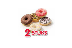 diverse donuts 2 stuks