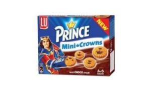 lu prince mini crowns chocolade