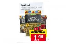soep in zak