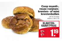 coop muesli  reuze rozijnen  krenten  of mini krentenbollen