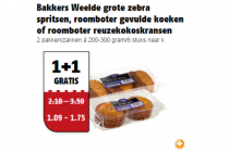 bakkers weelde grote zebra spritsen roomboter gevulde koeken of roomboter reuzekokoskransen