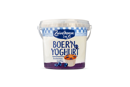 zuivelhoeve boern yoghurt bosbessenmuffin 450 gram