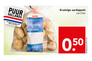 deen kruimige aardappelen 2 kilo