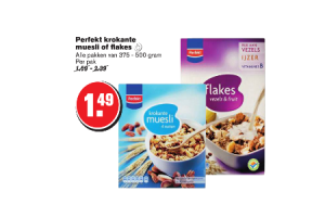 perfekt krokante muesli of flakes