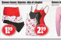 dames boxer hipster of slip.