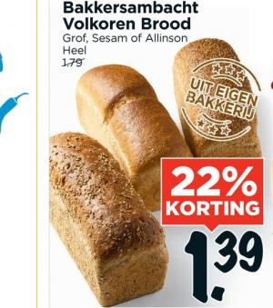 bakkersambacht volkoren brood
