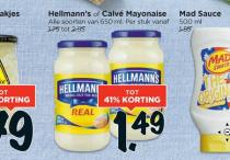 hellmanns of calve mayonaise
