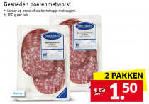 gesneden boerenmetworst