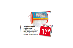 afdekfolie met afplaktape