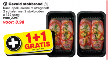 hoogvliet gevuld stokbrood