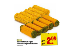coop boomstammetjes of boerengehaktrollen