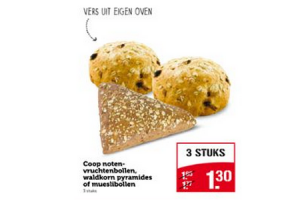 coop noten vruchtenbollen waldkorn pyramides of mueslibollen