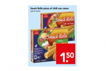 snack rolls pizza of chili con carne