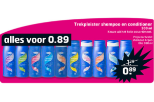 trekpleister shampoo en conditioner