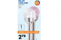 solar tuinlamp rvsglas led 37cm