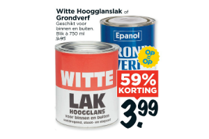 witte hoogglanslak of grondverf