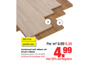laminaat wit eiken of bruin eiken