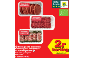 biologische slavinken hamburgers tartaartjes of hamburgers