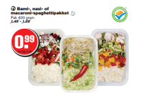 bami  nasi  of macaraonispaghettipakket