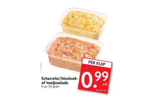 scharreleibieslook  of tonijnsalade