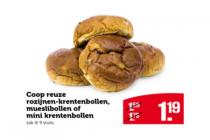 coop reuze rozijnen krentenbollen mueslibollen of mini krentenbollen